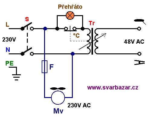 schema zapojení ventilátoru 1