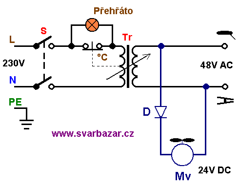 schema zapojení ventilátoru 2