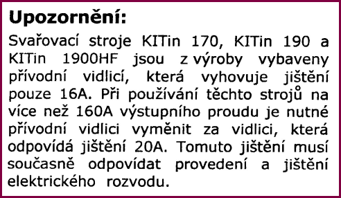 Vkonn invertory - upozornn