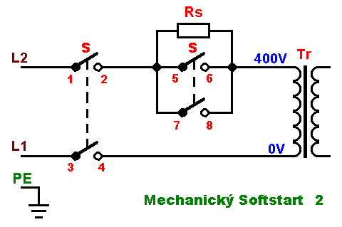 Mechanick softstart 6 schma zapojen verze 2